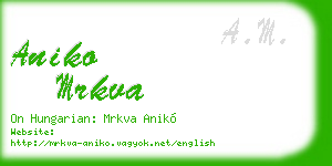 aniko mrkva business card